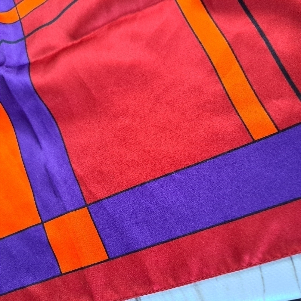 Colorful Window Pane Look Color Block Scarf - Picture 9 of 14